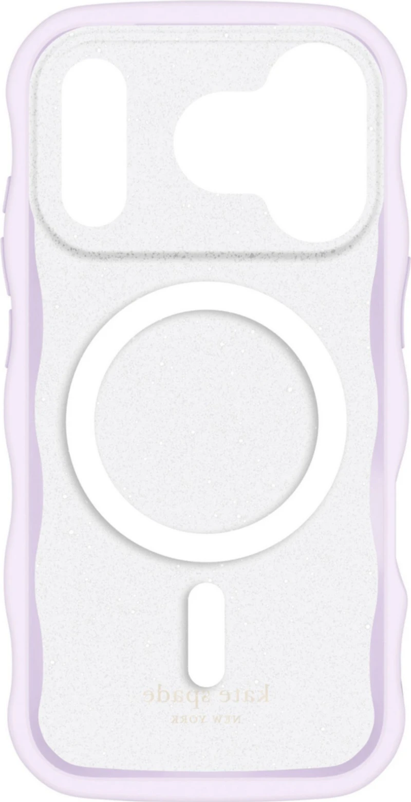 Kate Spade KS057330 Étui Wavy MagSafe Opal Glitter pour iPhone 17 Pro
