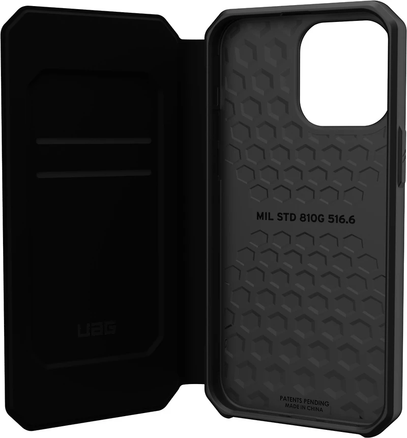 Étui portefeuille Metropolis UAG (kevlar) – iPhone 14 Plus, noir