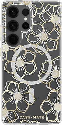 Samsung Galaxy S25 Ultra Case-Mate Floral Gems Case w/Magnets - Gold