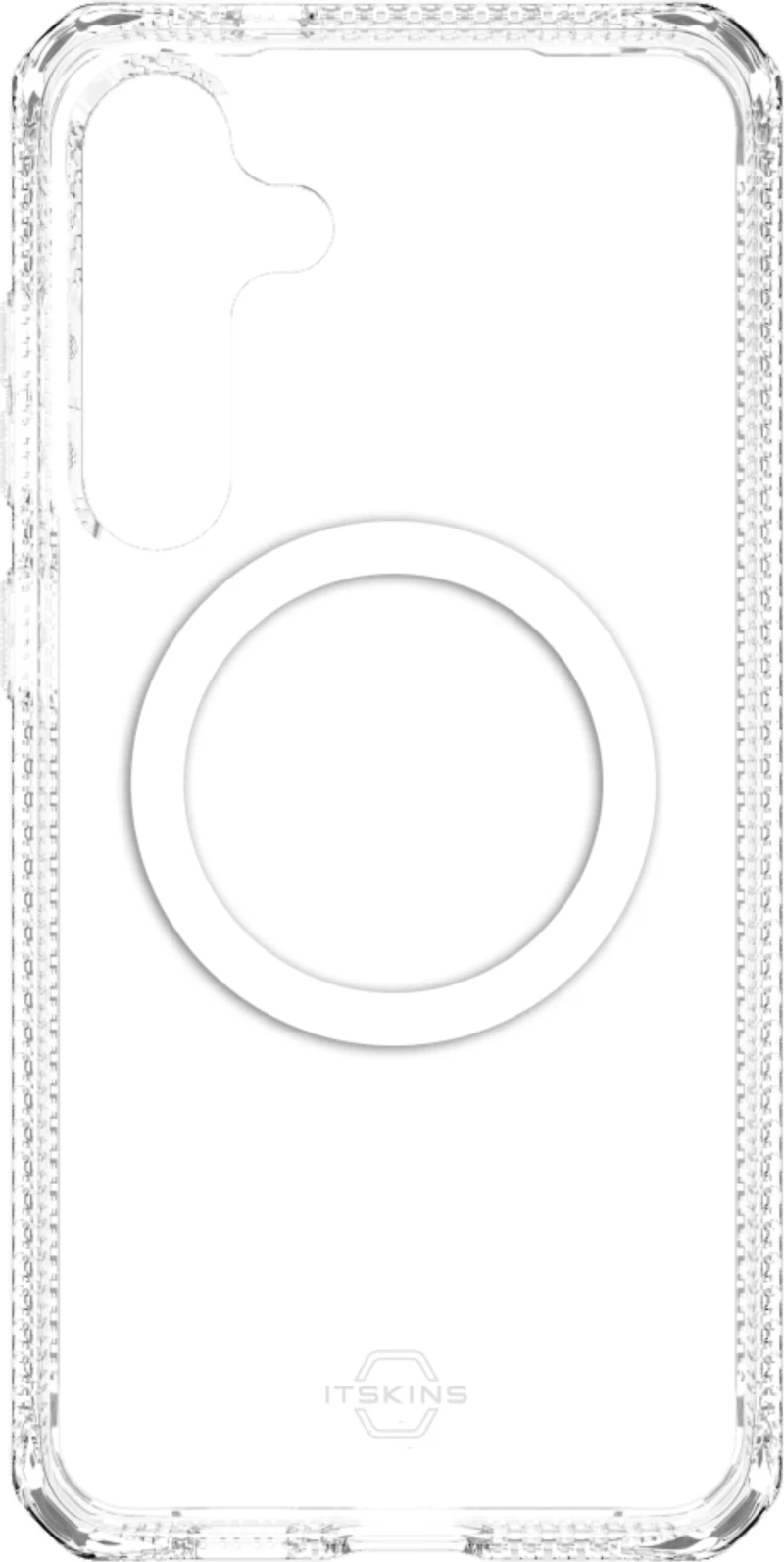ITSKINS SGZPHMACRTRSP Étui Hybrid_R Clear Compatible avec MagSafe Transparent pour Samsung Galaxy S25+
