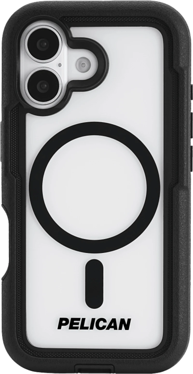 Pelican - Voyager MagSafe Case with Holster for Apple iPhone 17 - Black and Clear