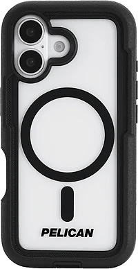 Pelican - Voyager MagSafe Case with Holster for Apple iPhone 17 - Black and Clear