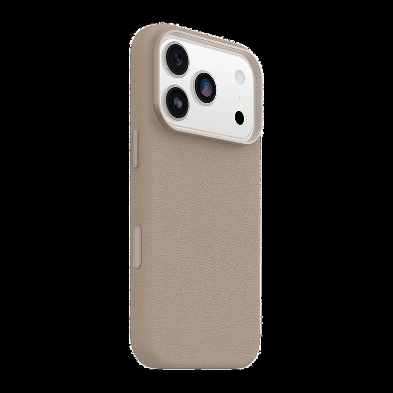 OtterBox 7799056 Étui Symmetry Cactus Leather MagSafe avec Contrôle de la Caméra Grey Comfort pour iPhone 17 Pro