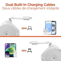 Hypergear 5000mAh Mag Grip Go Wireless Charging Portable Power Bank w/built in cable