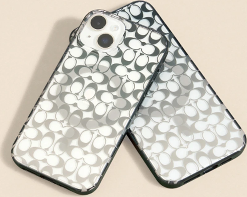 iPhone 15/14/13 Coach Protective Signature C Case w/Magsafe - Ombre Deep Forest