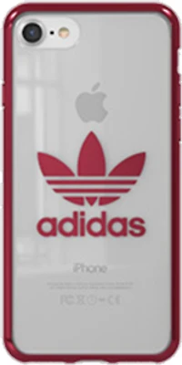 ADIDAS étui pour iPhone 8/7, transparent/rouge
