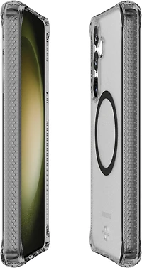 ITSKINS SGZPHBVARSMOK Étui Hybrid_R Vapor Smoke Compatible avec MagSafe pour Samsung Galaxy S25+
