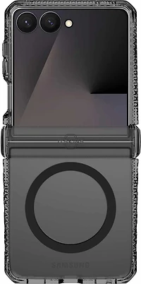 ITSKINS - Hybrid_R Hinge Clear w/Magnets Case Smoke for Samsung Galaxy Z Flip8