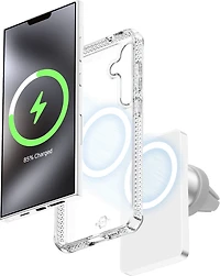ITSKINS SGZPHMACRTRSP Étui Hybrid_R Clear Compatible avec MagSafe Transparent pour Samsung Galaxy S25+