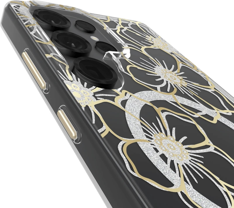 Samsung Galaxy S25 Ultra Case-Mate Floral Gems Case w/Magnets - Gold