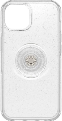 OtterBox - iPhone 14 Plus Otterbox + POP Symmetry Clear Series Case - Silver (Stardust Pop)