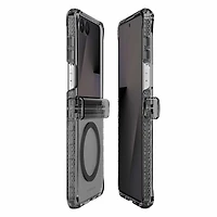 ITSKINS - Hybrid_R Hinge Clear w/Magnets Case Smoke for Samsung Galaxy Z Flip8