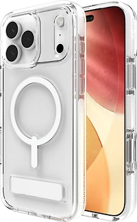 ZAGG - Santa Cruz Snap MagSafe Case with Kickstand for Apple iPhone 17 Pro Max - White