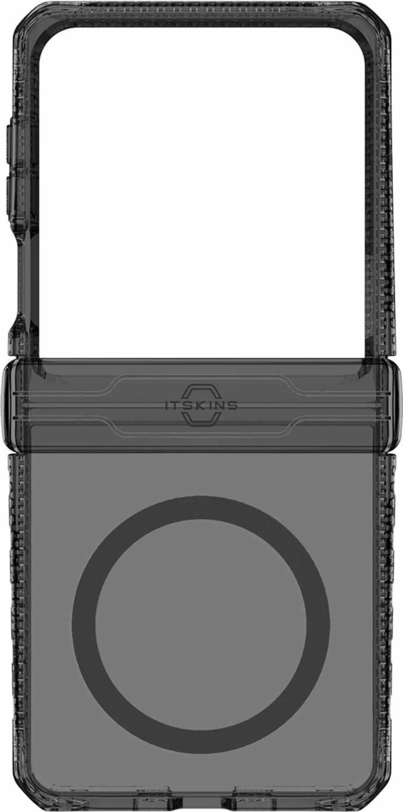 Hybrid_R Case Hinge w/MagSafe Smoke/Transparent for Samsung Galaxy Z Flip7 - Smoke