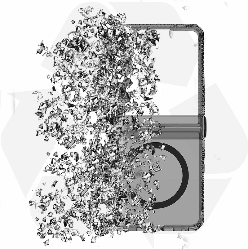 ITSKINS - Hybrid_R Hinge Clear w/Magnets Case Smoke for Samsung Galaxy Z Flip8