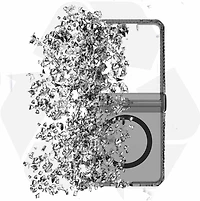 ITSKINS - Hybrid_R Hinge Clear w/Magnets Case Smoke for Samsung Galaxy Z Flip8