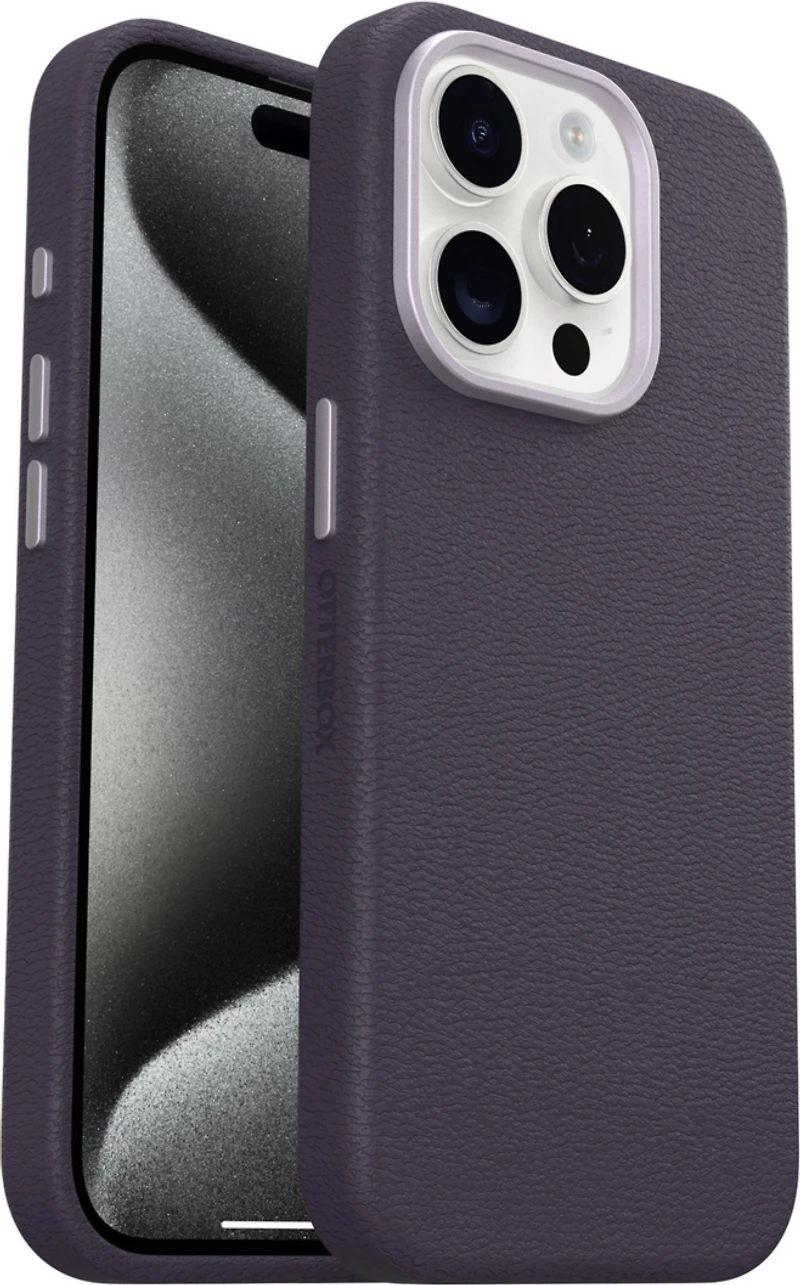 Otterbox - Symmetry Cactus Leather Case For Apple Iphone 15 Pro - Plum Luxe