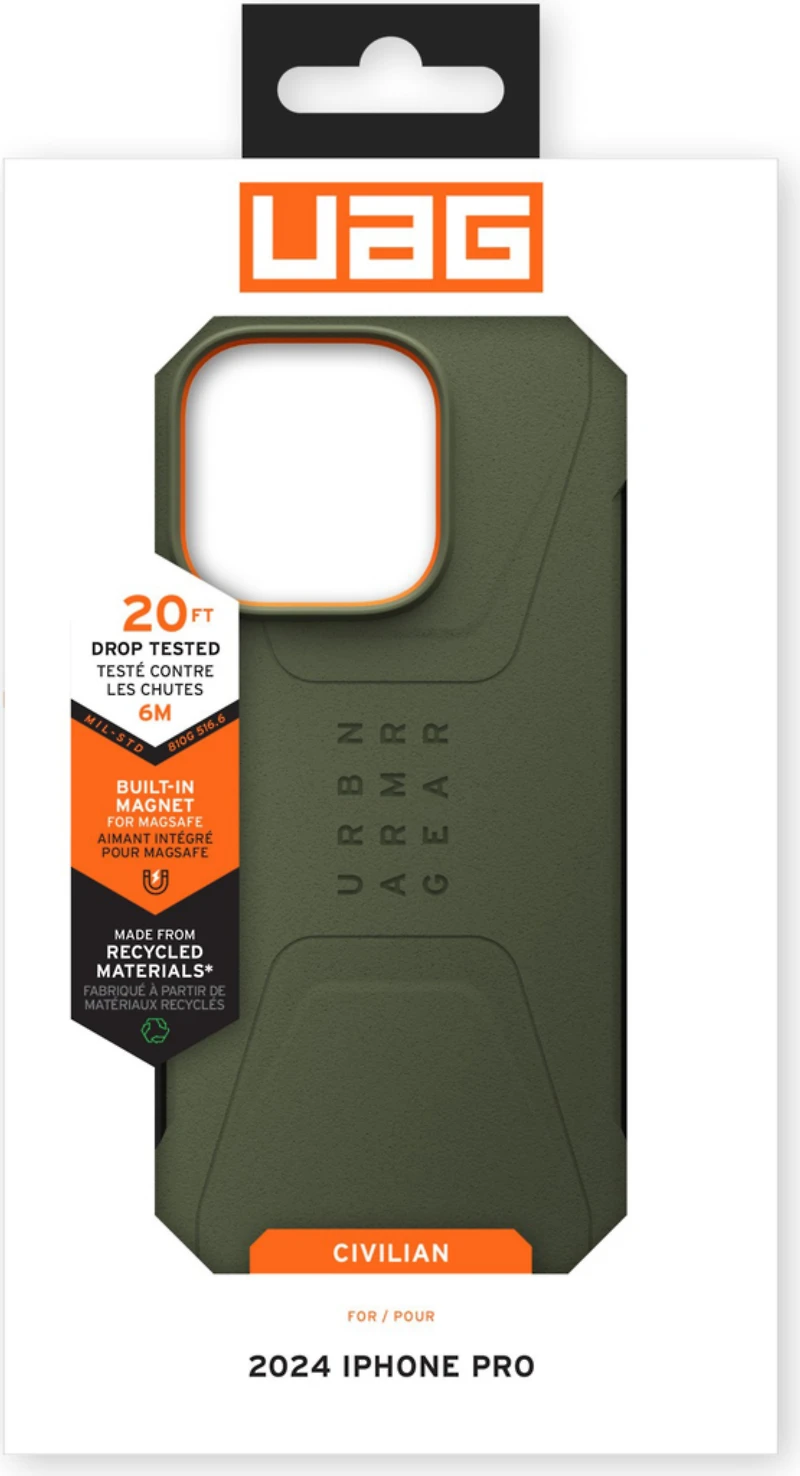 iPhone 16 Pro UAG Civilian MagSafe Case - Olive Drab