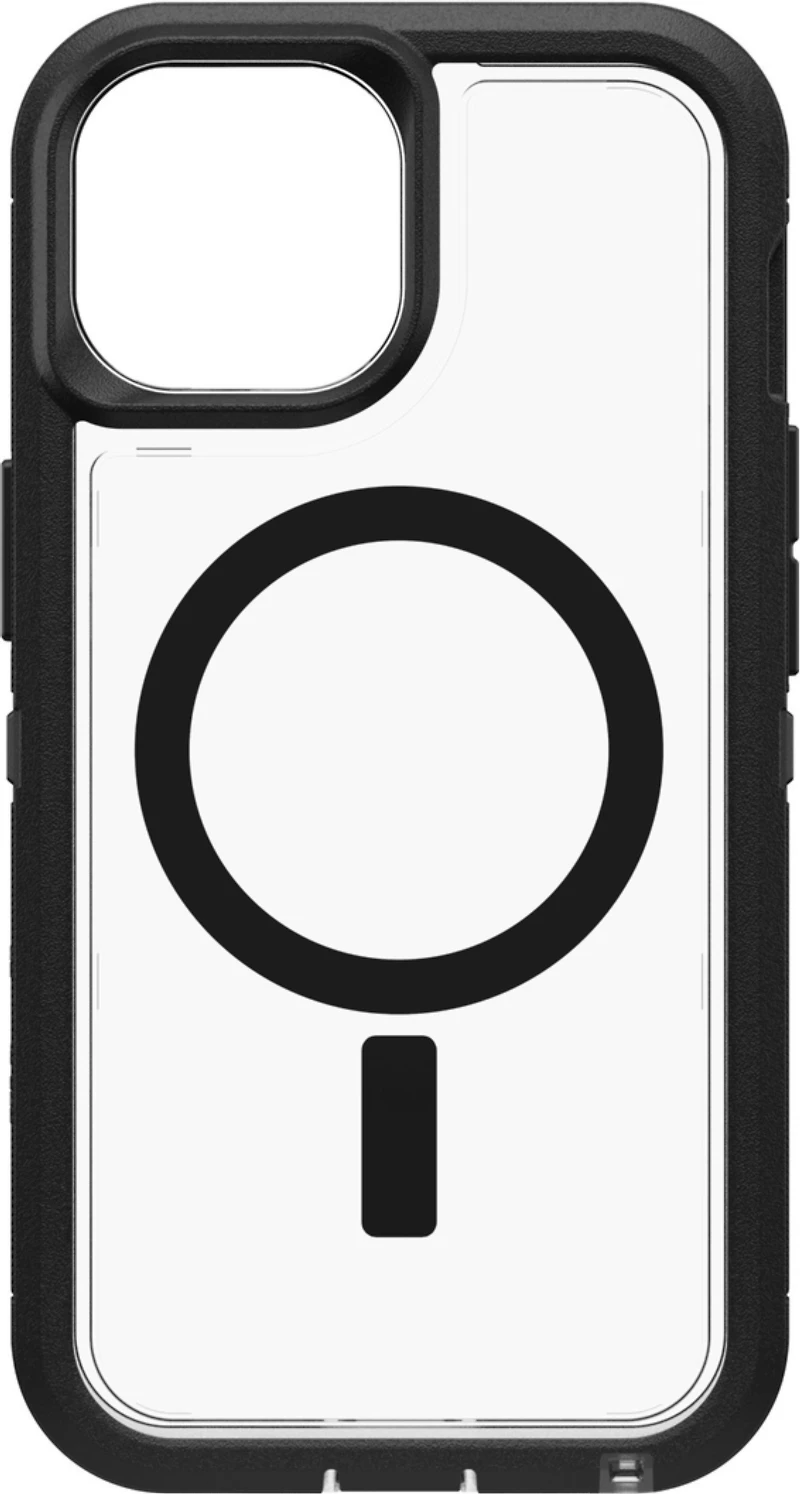 iPhone 15/14/13 Otterbox Defender XT w/ MagSafe Clear Series Case - Clear/Black (Dark Side)