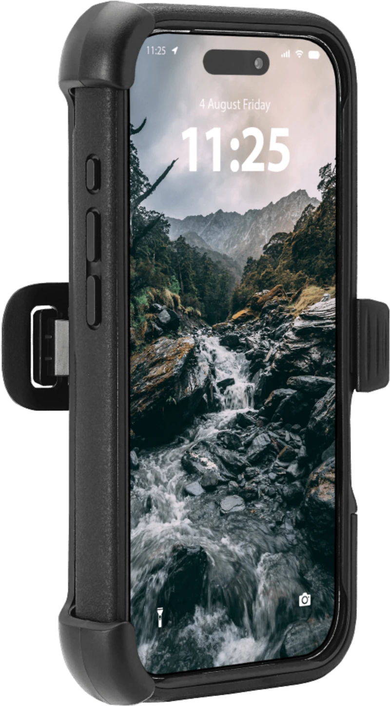 Pelican - Voyager MagSafe Case with Holster for Apple iPhone 17 - Black and Clear