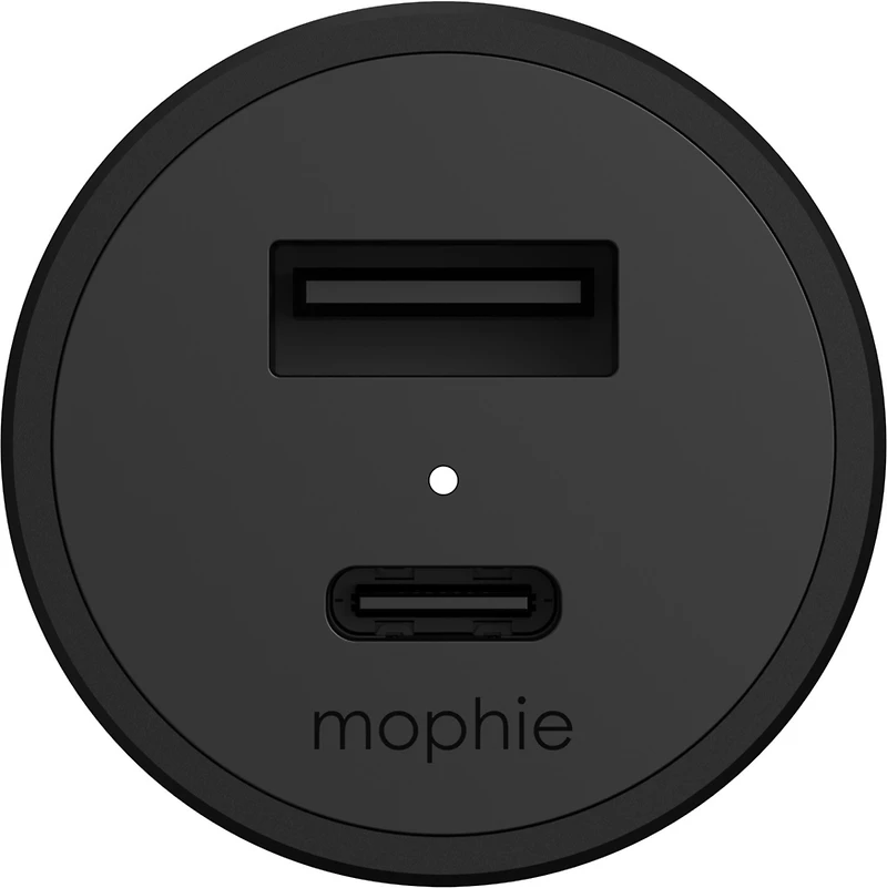 Chargeur de voiturede de 60 W avec deux ports USB-C PD de Mophie, noir