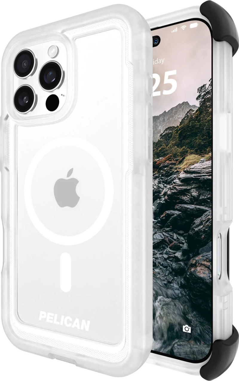 Pelican - Voyager MagSafe Case with Holster for Apple iPhone 16 Pro Max - Clear