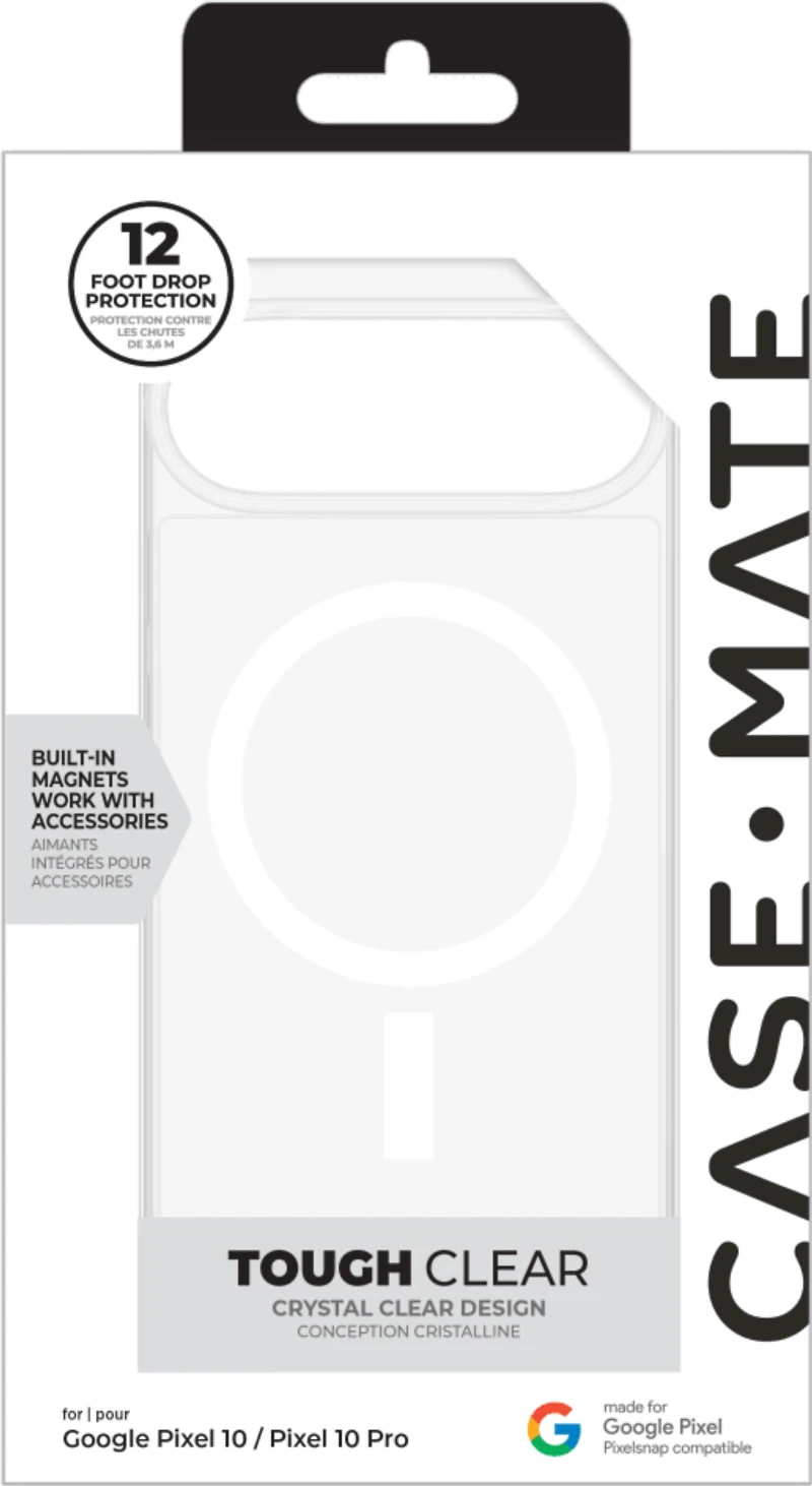 Google Pixel 10/10 Pro Case-Mate Tough MagSafe Case - Clear