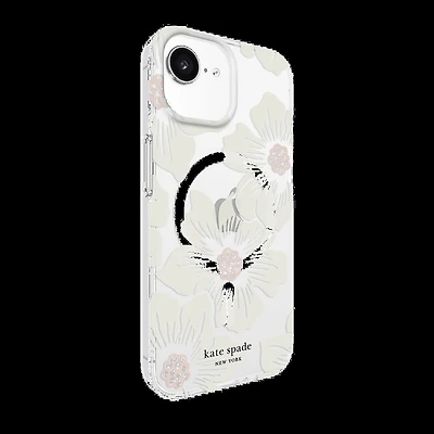 iPhone 16e/15/14/13  Kate Spade Protective Prints MagSafe Case - Hollyhock Floral