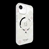 iPhone 16e/15/14/13  Kate Spade Protective Prints MagSafe Case - Hollyhock Floral
