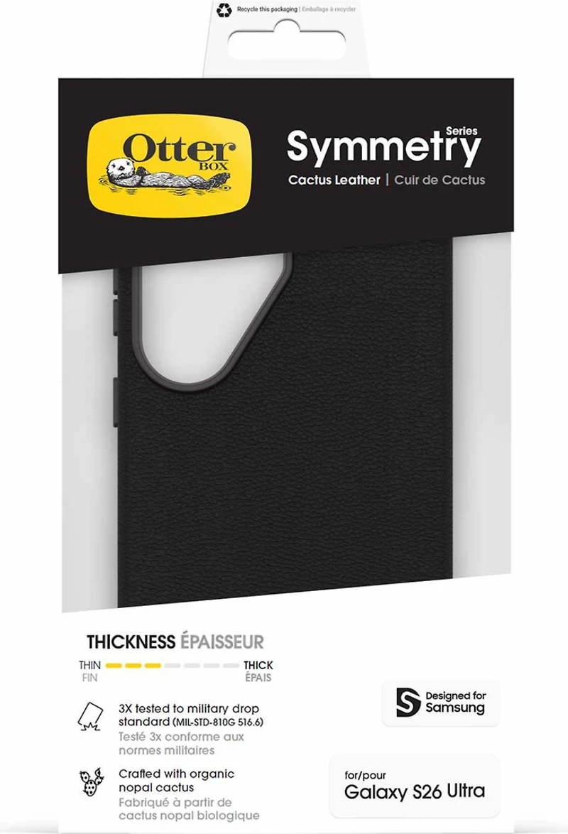 OtterBox - Symmetry Cactus Leather Case Noir Ash for Samsung Galaxy S26 Ultra