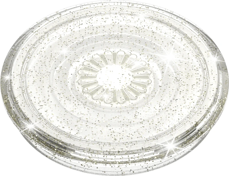 PopSockets - PopGrip - Clear Glitter Silver