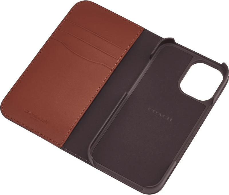 iPhone 16 Coach Folio Signature C Case - Tan
