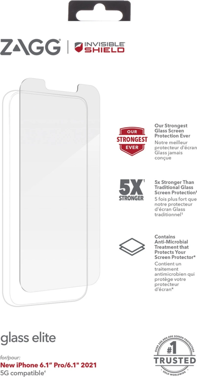 Zagg - Invisibleshield Glass Elite Plus Screen Protector - iPhone 14 / 13 / 13 Pro - Clear