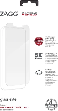Zagg - Invisibleshield Glass Elite Plus Screen Protector - iPhone 14 / 13 / 13 Pro - Clear