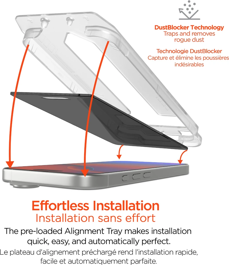 iPhone Air HyperGear 4-way Privacy Glass Screen Protector w/Installation Applicator Tray