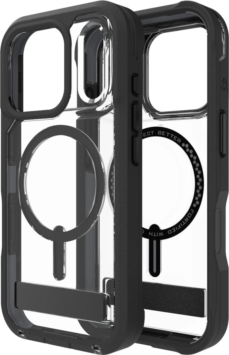 ZAGG - Rainier Snap Case with Kickstand for Apple iPhone 17 Pro - Black