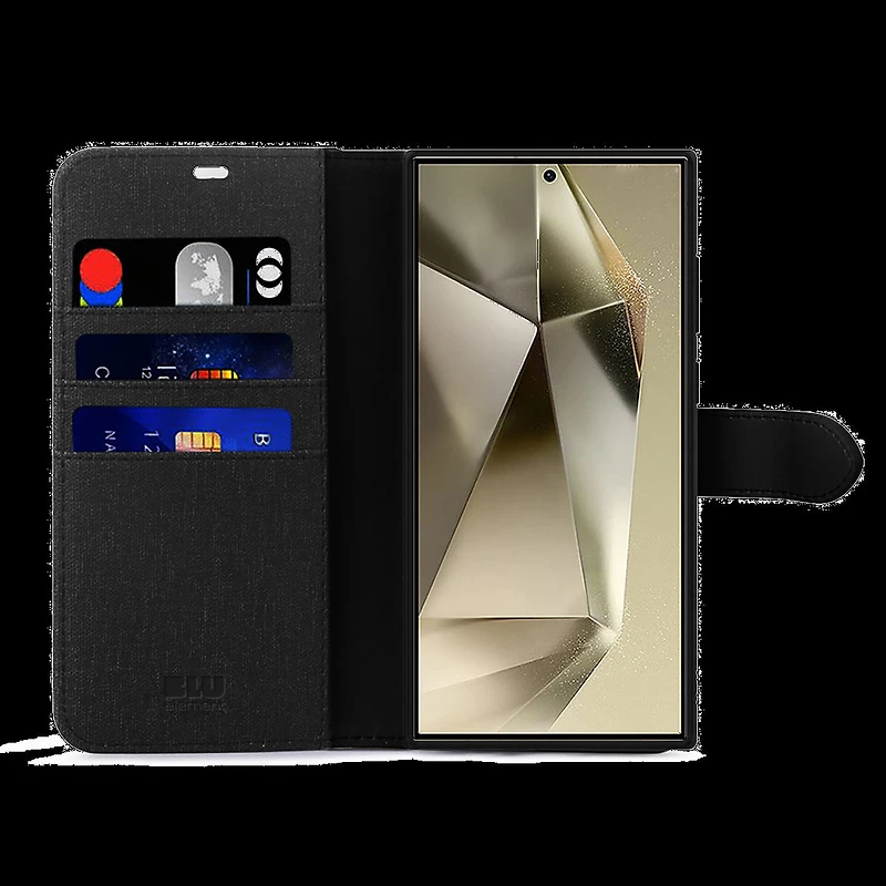 Blu Element BEF21253 Étui Folio 2 in 1 Noir pour Samsung Galaxy S25 Ultra