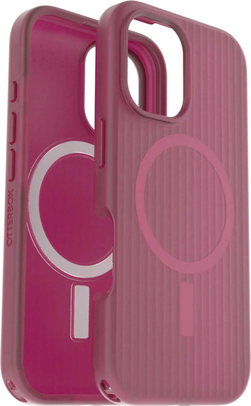iPhone 16 Otterbox Symmetry Soft Touch w/ MagSafe Series Case - Pink - Glass Heart
