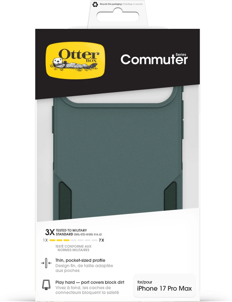 OtterBox 7798348 Étui Commuter MagSafe avec Contrôle de la Caméra Sagebrush (Vert) pour iPhone 17 Pro Max
