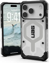 Urban Armor Gear (UAG) - Pathfinder Clear MagSafe Case for Apple iPhone 17 Pro - Ice and Silver