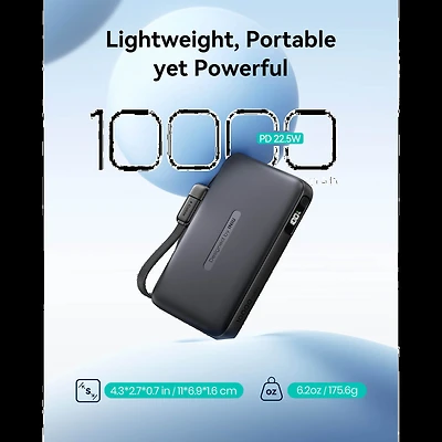 INIU POCKET 10,000mAh POWER BANK 22.5W - BLACK