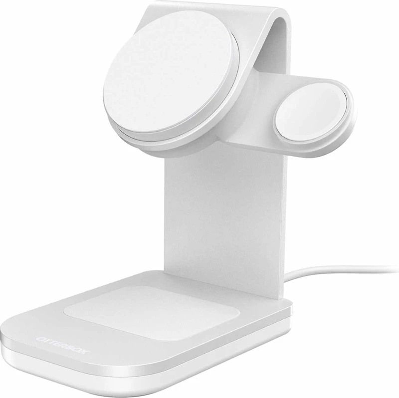 OtterBox - Qi2 3-in-1 Wireless Charging Stand 25W White