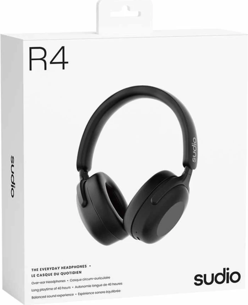 Sudio - R4 True Wireless Bluetooth Headphones - Black