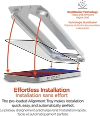 Samsung Galaxy S26 FE HyperGear Tempered Glass Screen Protector w/Dust-Free Install Tray clear