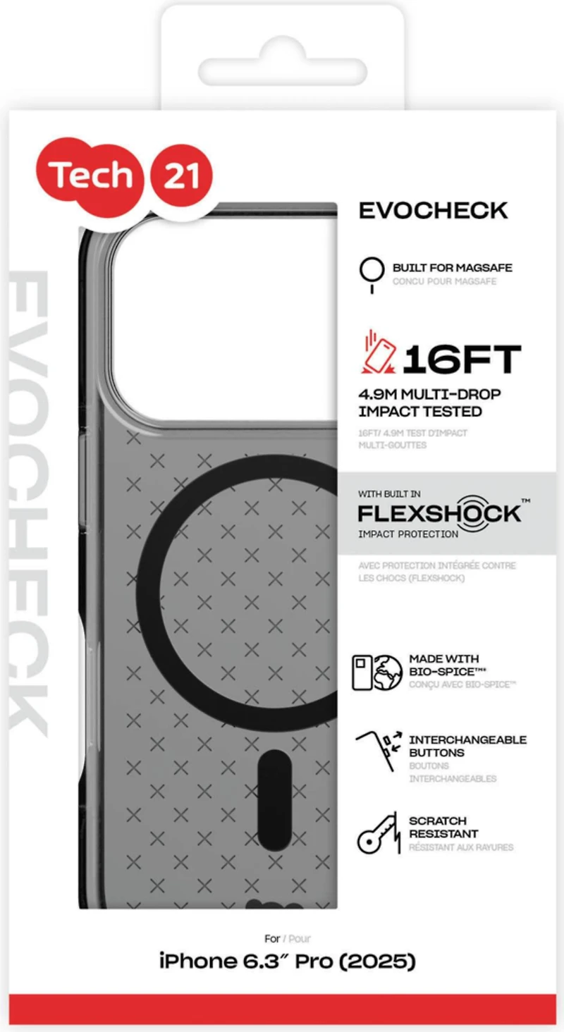 TECH 21 EVOCHECK MAGSAFE IPHONE 17 PRO SMOKEY/BLACK