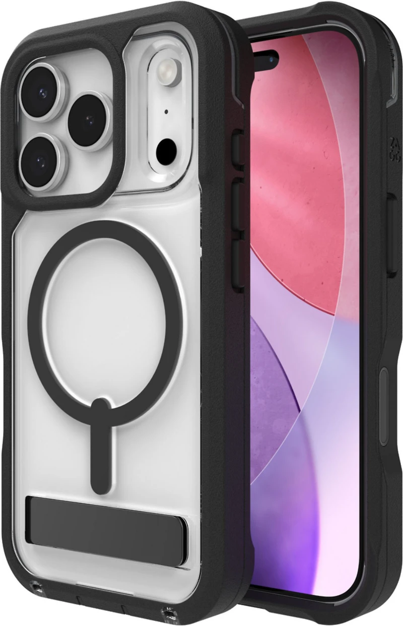 ZAGG - Étui Rainier Snap avec béquille pour Apple iPhone 17 Pro - Noir