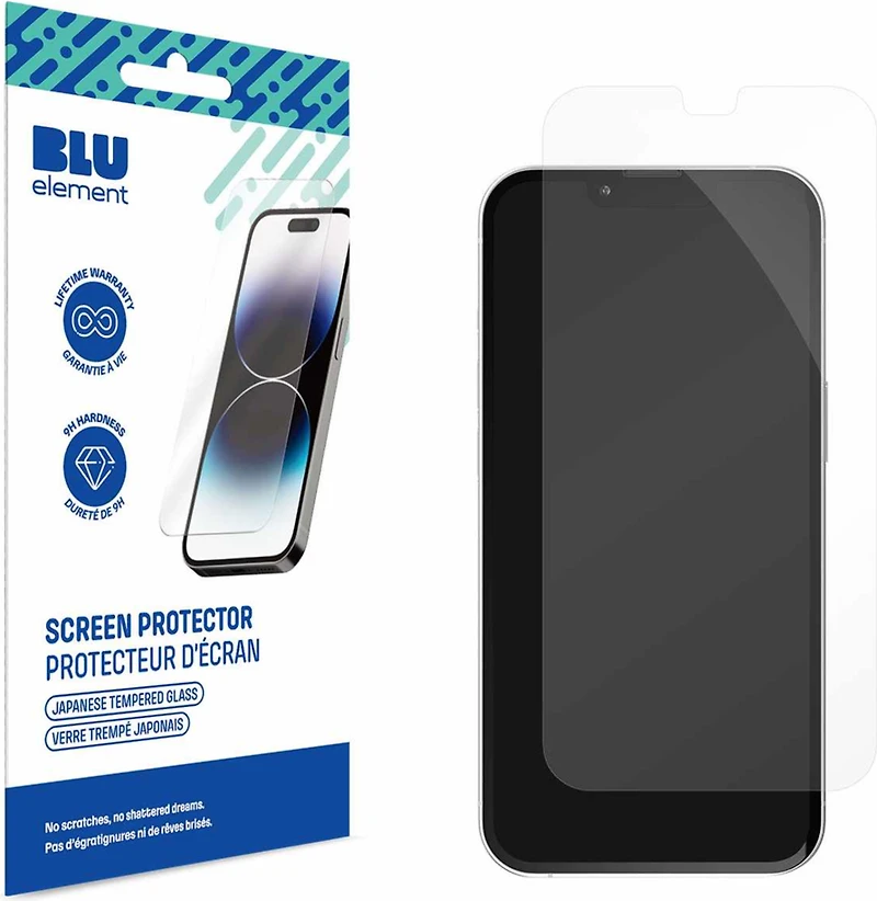 Blu Element BETGiP15PM Protecteur D'écran en Verre Trempé pour iPhone 15 Pro Max