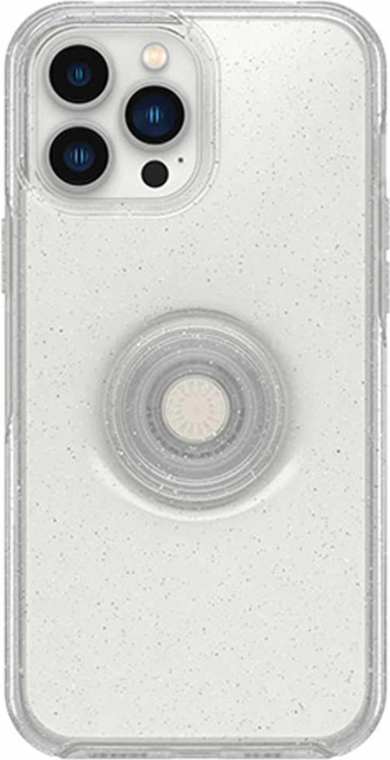 OtterBox - iPhone 14 Plus Otterbox + POP Symmetry Clear Series Case - Silver (Stardust Pop)