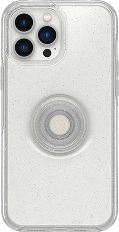 OtterBox - iPhone 14 Plus Otterbox + POP Symmetry Clear Series Case - Silver (Stardust Pop)