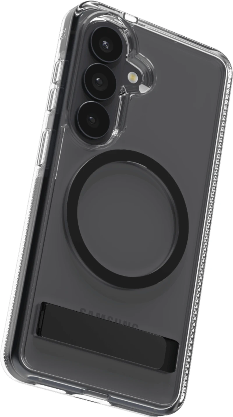 ZAGG - Santa Cruz Snap Case with Kickstand for Samsung Galaxy S26 - Black